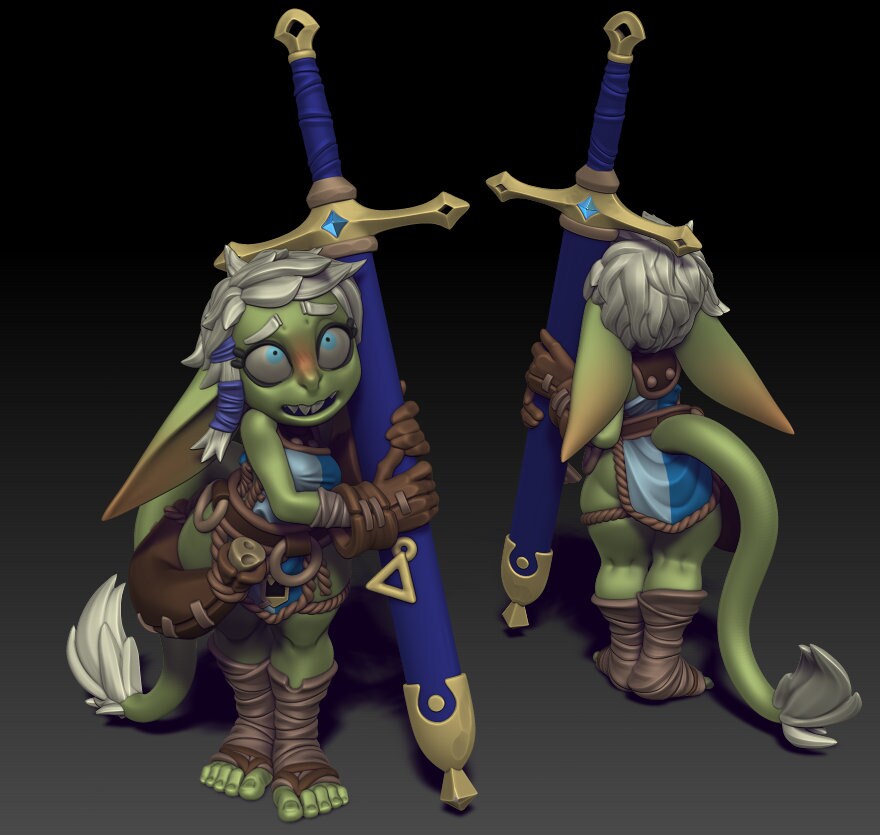 Goblin Squire | Medium | DND | Twin Goddess Miniatures