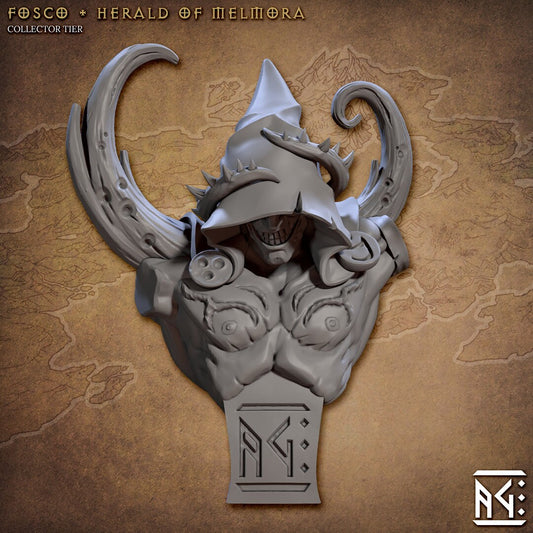 Fosco Herald of Melmora | Bust | Chaos | Plague Servant | Cultist | Flaggelant | Artisan Guild | TTRPG | Dungeons and Dragons | Pathfinder