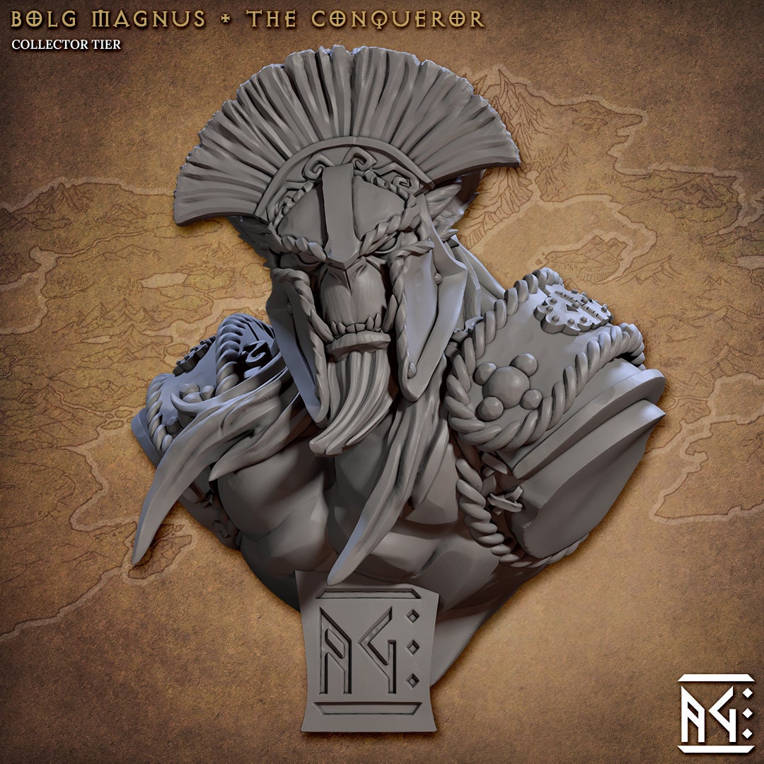 Bolg Magnus the Conqueror| Bust | Bugbear Centurion  | Artisan Guild | TTRPG | Dungeons and Dragons | Pathfinder