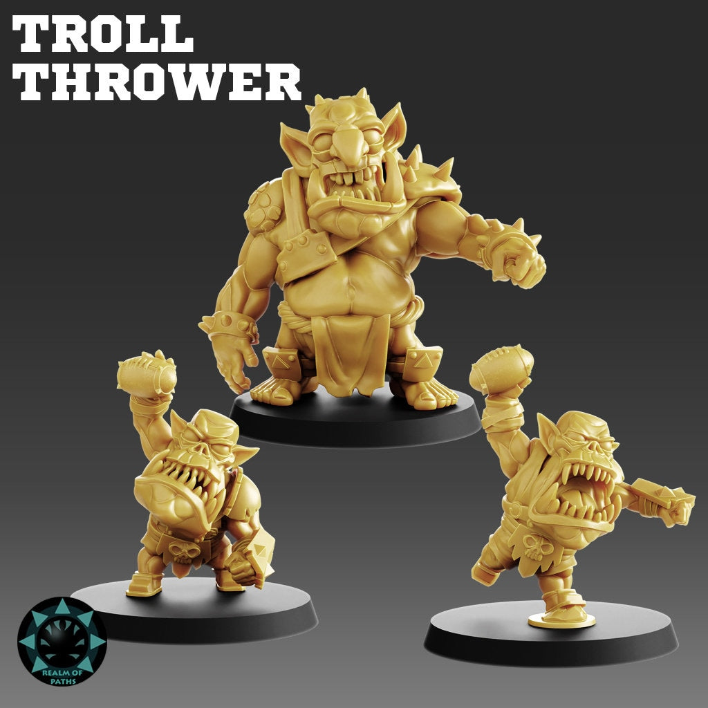 Chibi Orc Team | Iron Crushers | 18 Models | Fantasy Football | Realm of Paths |