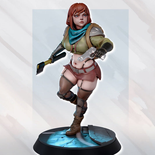 Madeline | Apocalypse Survivor | NSFW Option | Medium | 32mm or 75mm Scale | Gaz Minis | Dungeons and Dragons | TTRPG | Miniature