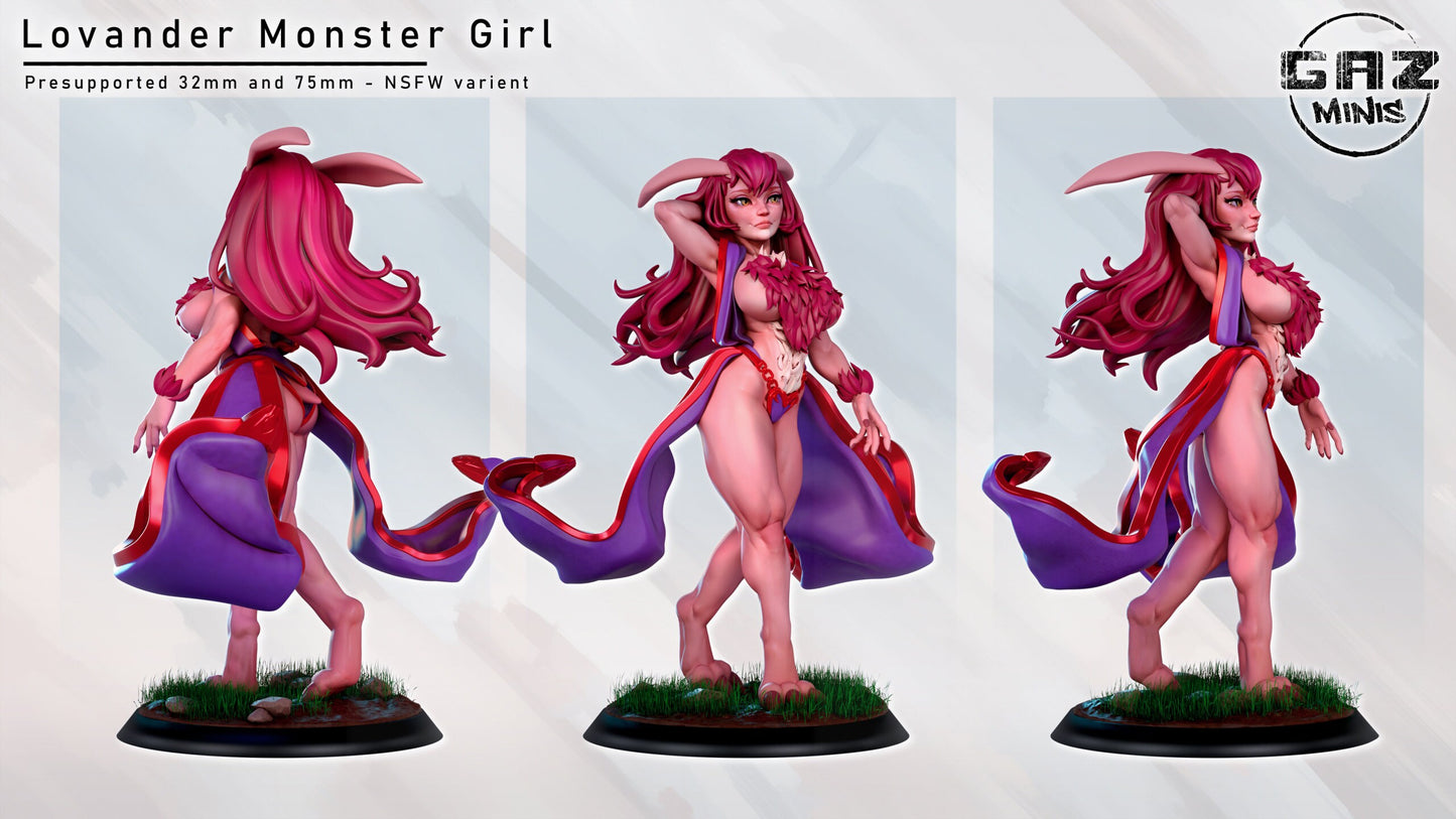 Luvander Monster Girl | NSFW Option | Medium | 32mm or 75mm Scale | Gaz Minis | Dungeons and Dragons | TTRPG | Miniature