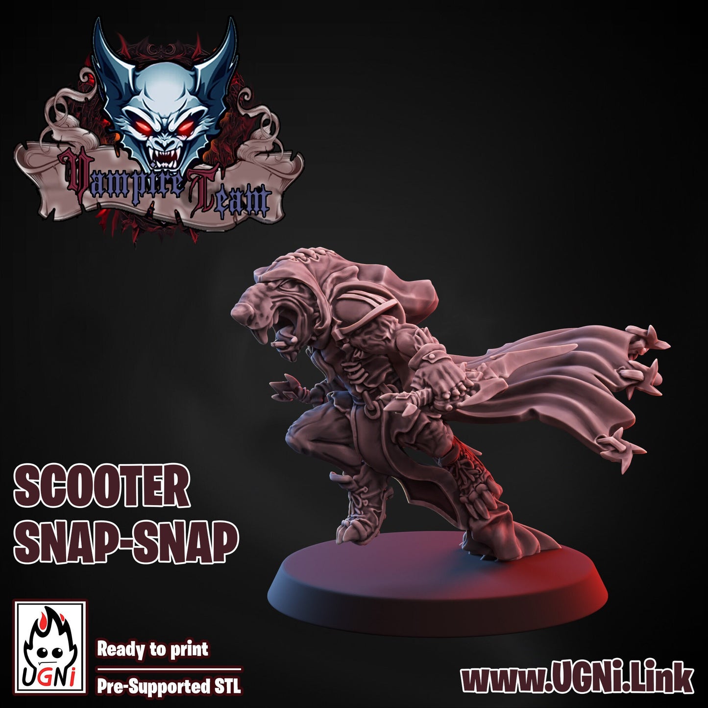 Scooter Snap Snap | Rat Runner Star | 2 Versions | Fantasy Football | Ugni Miniatures