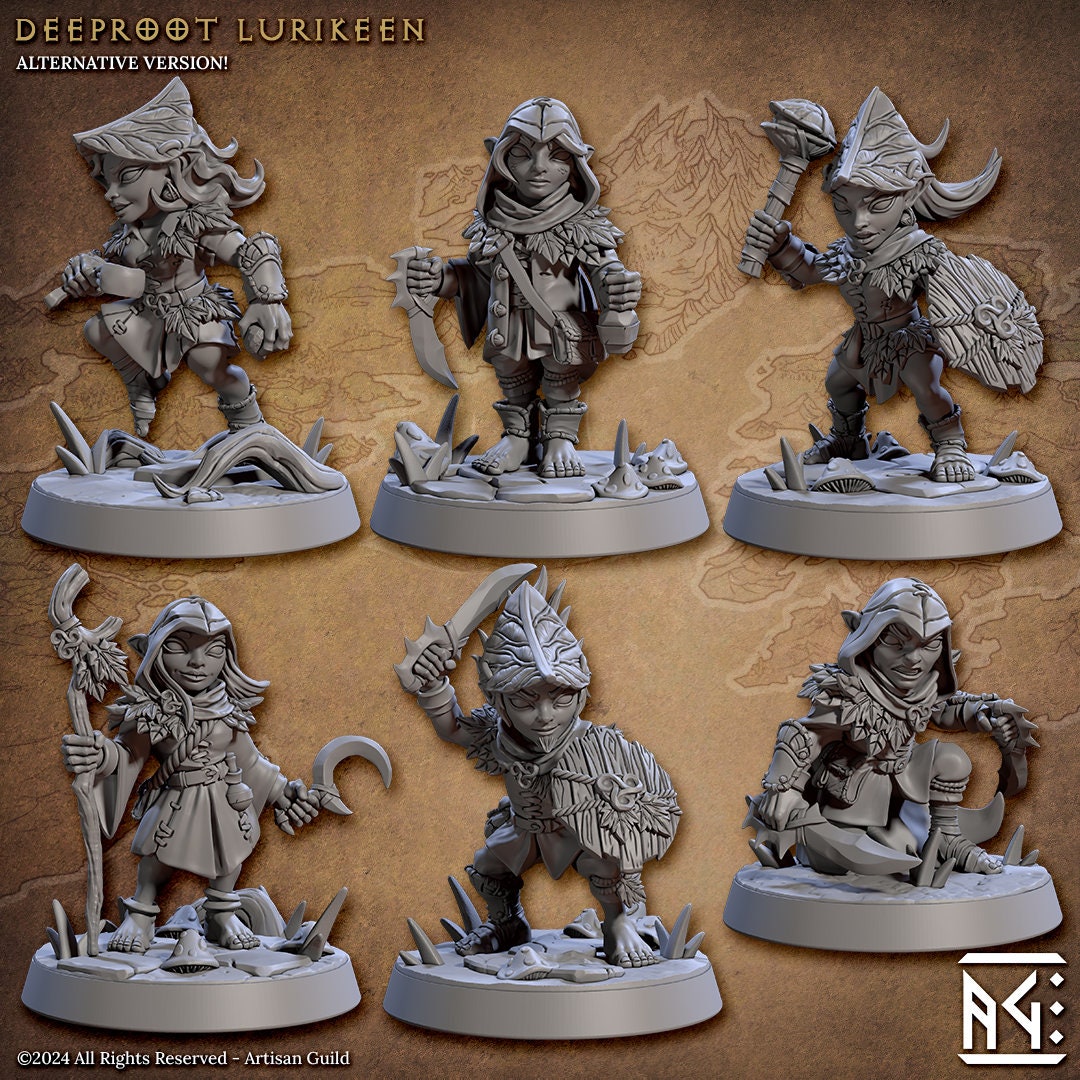 Halfling Scouts | Medium | 32mm | Artisan Guild | Deeproot Lurikeens | Elf | Gnome | Halfling | Dungeons and Dragons