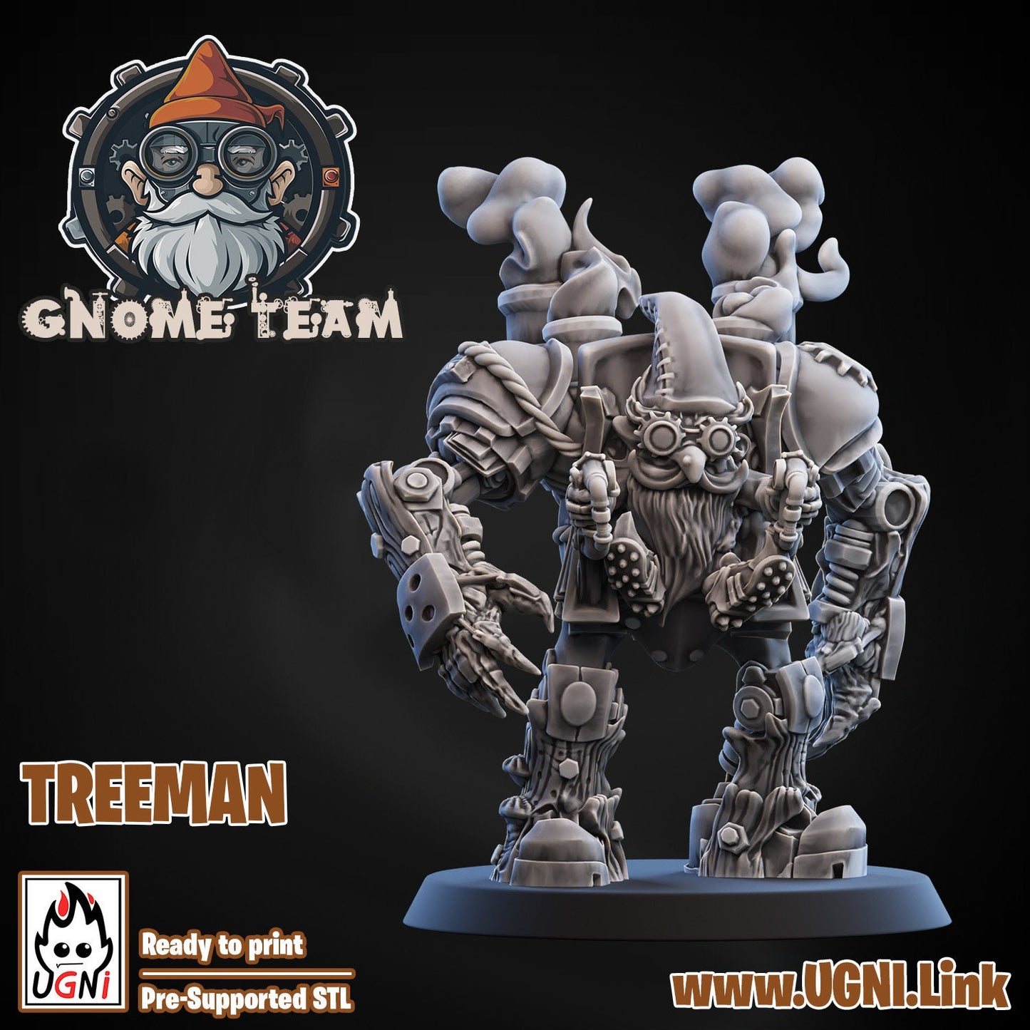 Mecha Treemen | Gnome Team | Fantasy Football | Ugni Miniatures