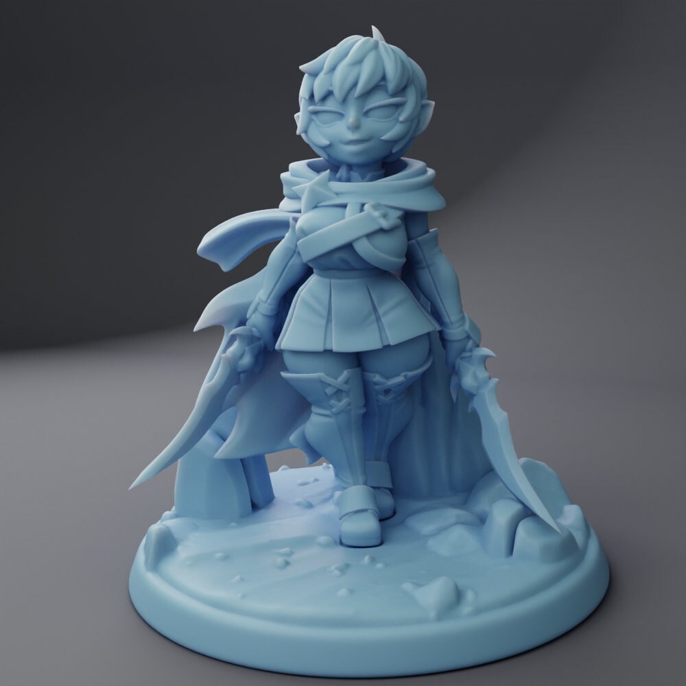 Rinny | Halfling Rogue | Medium | Dungeons and Dragons | Pathfinder | Adventurer | Twin Goddess Miniatures