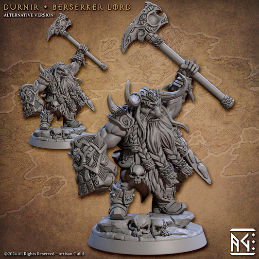 Durnir | Berserker Lord | Medium | 32mm | The Quest for Goldvein | Artisan Guild | Dungeons and Dragons | Dwarf Berserker | Hero Character