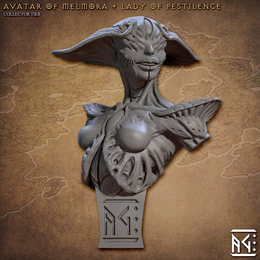 Avatar of Melmora Bust | Lady of Pestilence | Chaos Demon | Plague Servant | Artisan Guild | TTRPG | Dungeons and Dragons | Pathfinder