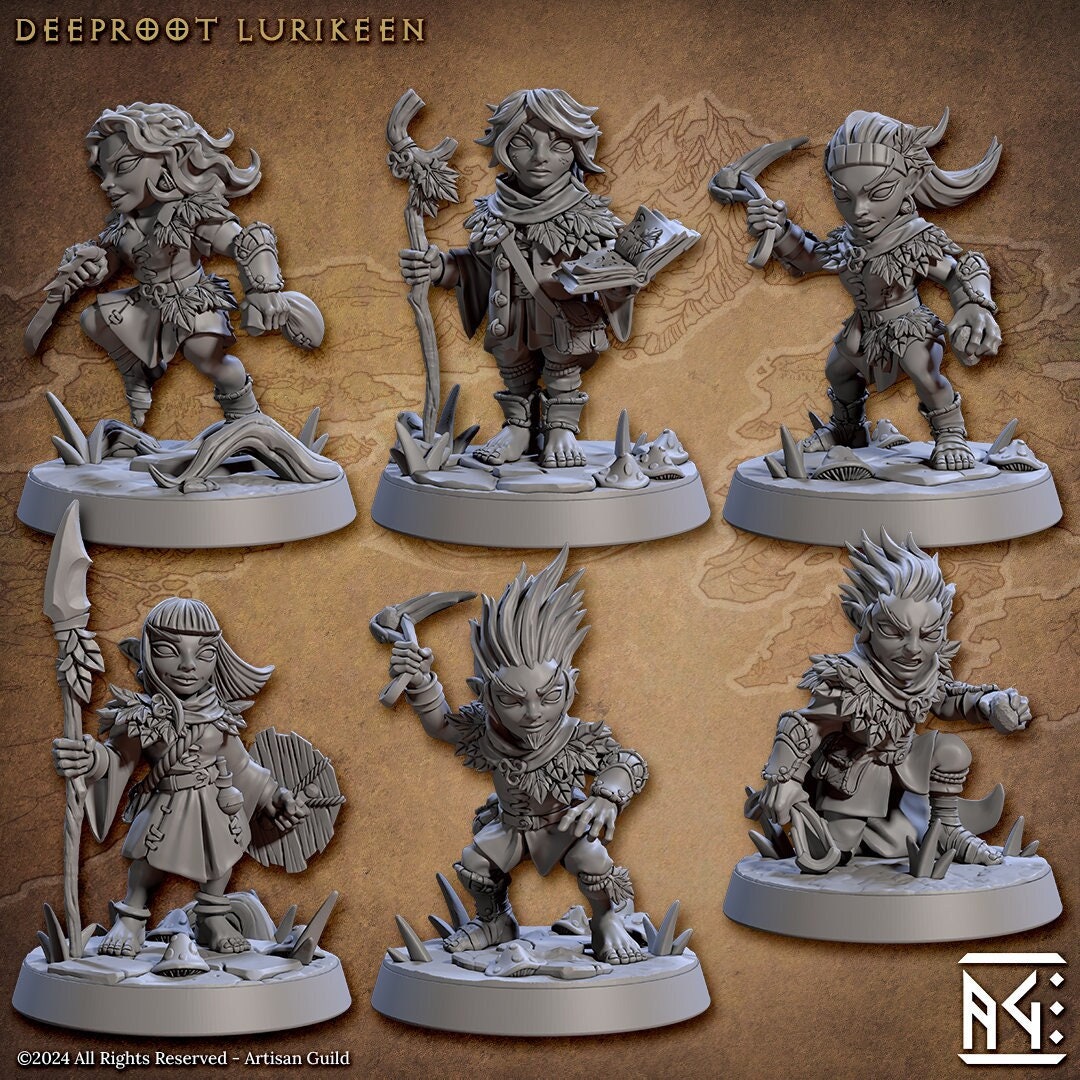 Halfling Scouts | Medium | 32mm | Artisan Guild | Deeproot Lurikeens | Elf | Gnome | Halfling | Dungeons and Dragons