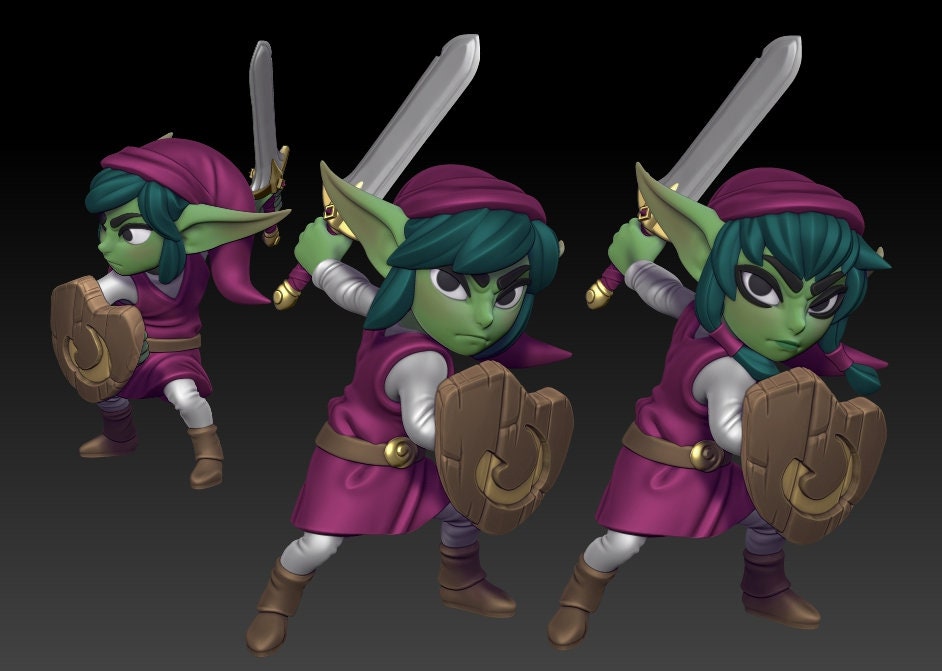 Plink | Hero Goblin | Medium | Dungeons and Dragons | Pathfinder | Adventurer | Twin Goddess Miniatures