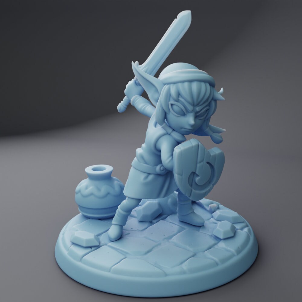 Plink | Hero Goblin | Medium | Dungeons and Dragons | Pathfinder | Adventurer | Twin Goddess Miniatures