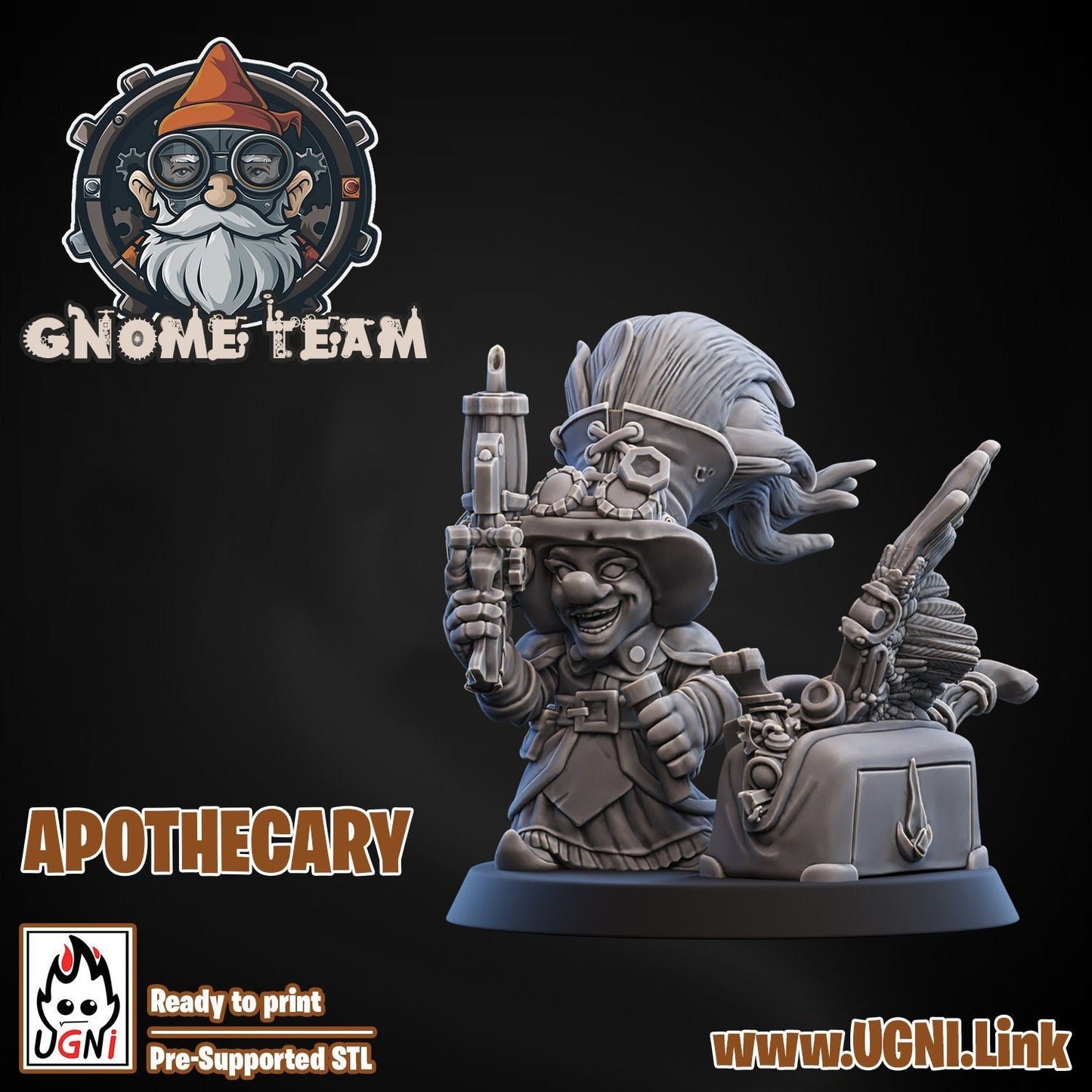 Gnome Apothecary | Stunty Gardeners | Fantasy Football | Ugni Miniatures