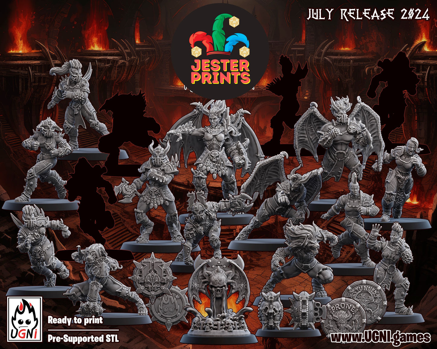 Demon Warrior Team | Bloodbath | Fantasy Football | Ugni Miniatures