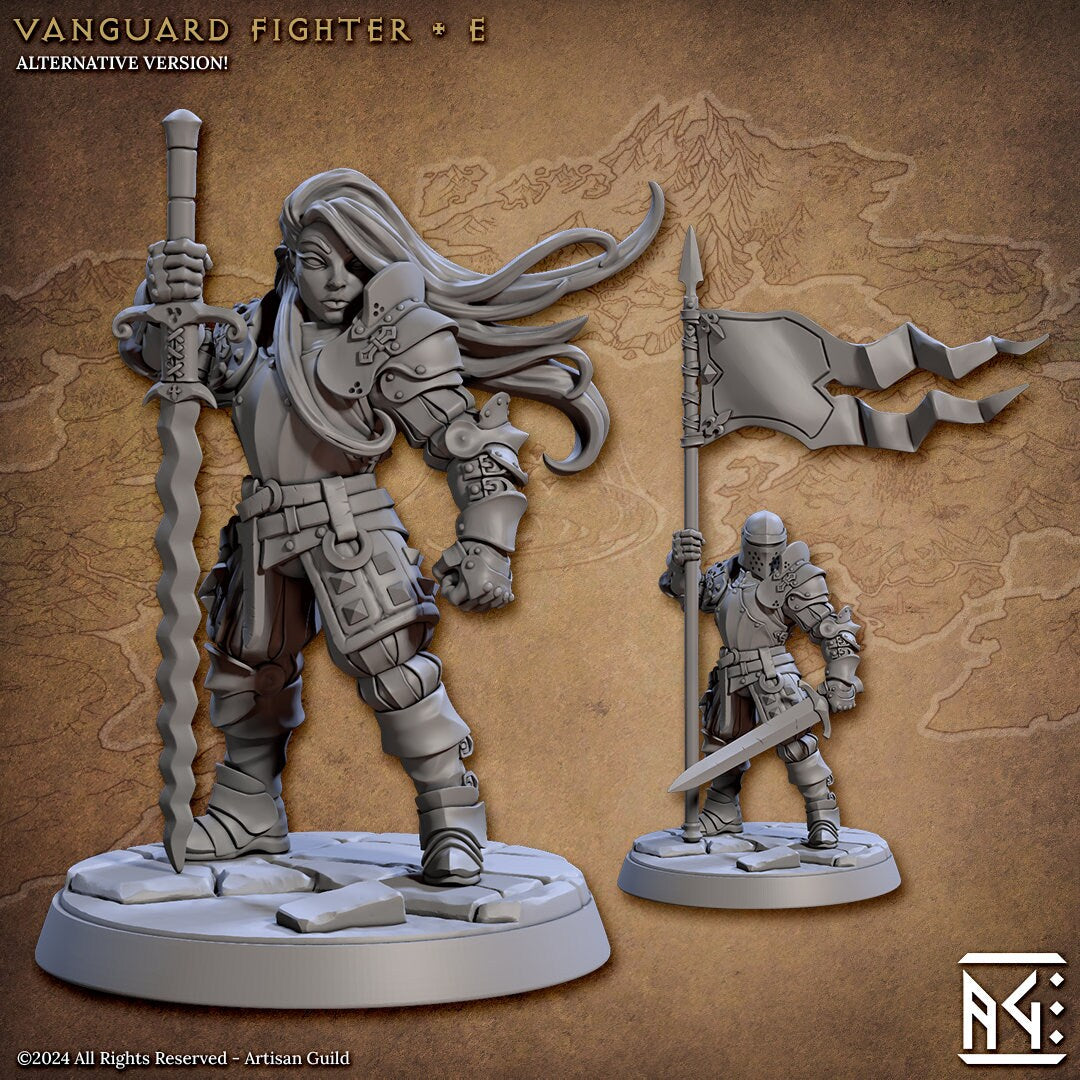 Vanguard Fighters |  Medium | 32mm | Human Knights | Paladins | Medium | 32mm | Dungeons and Dragons | Artisan Guild | Vanguard Fighters