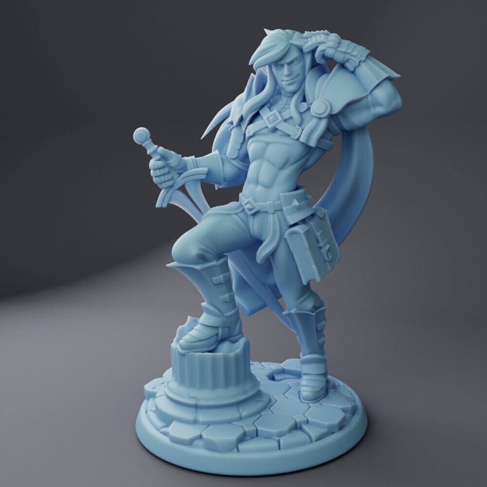 Alistair | Elf Paladin | 32mm | Medium | Dungeons and Dragons | TTRPG | Twin Goddess Miniatures