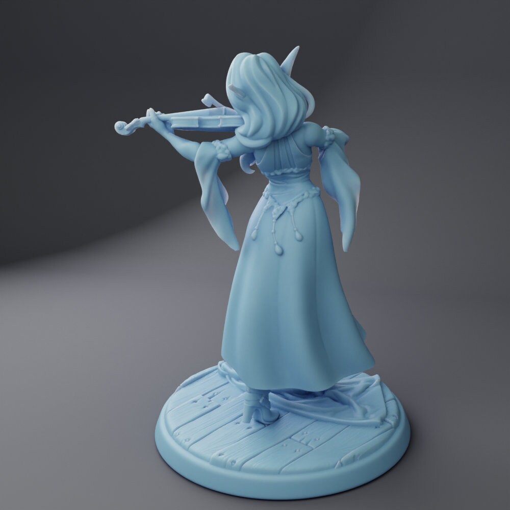 Silv the Bard | Medium | 2 Variants | 32mm Scale | Twin Goddess Miniatures | Dungeons and Dragons