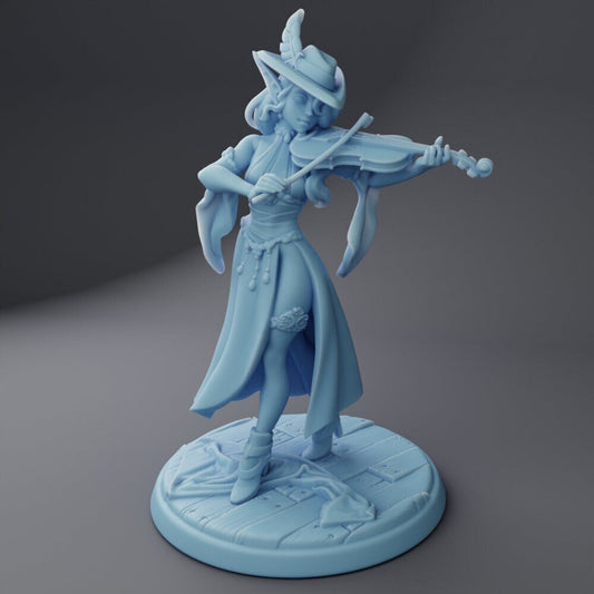 Silv the Bard | Medium | 2 Variants | 32mm Scale | Twin Goddess Miniatures | Dungeons and Dragons