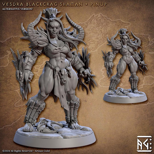 Vesdra | Blackcrag Shaman | 32mm | Medium | Artisan Guild | Blackcrag Orcs | Dungeons and Dragons | Warlock | Priestess | TTRPG