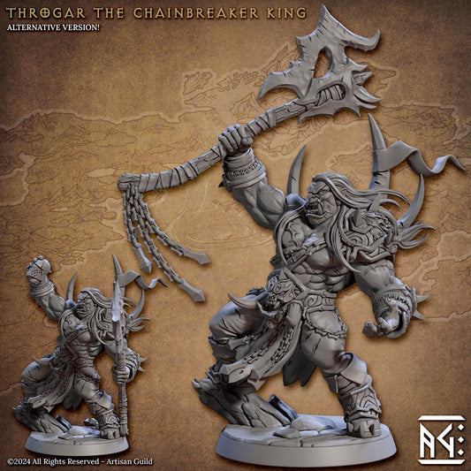 Throgar the Chainbreaker | Medium | 32mm | Artisan Guild | Blackcrag Orcs | Dungeons and Dragons | Combat Encounter | 8k Resin Quality