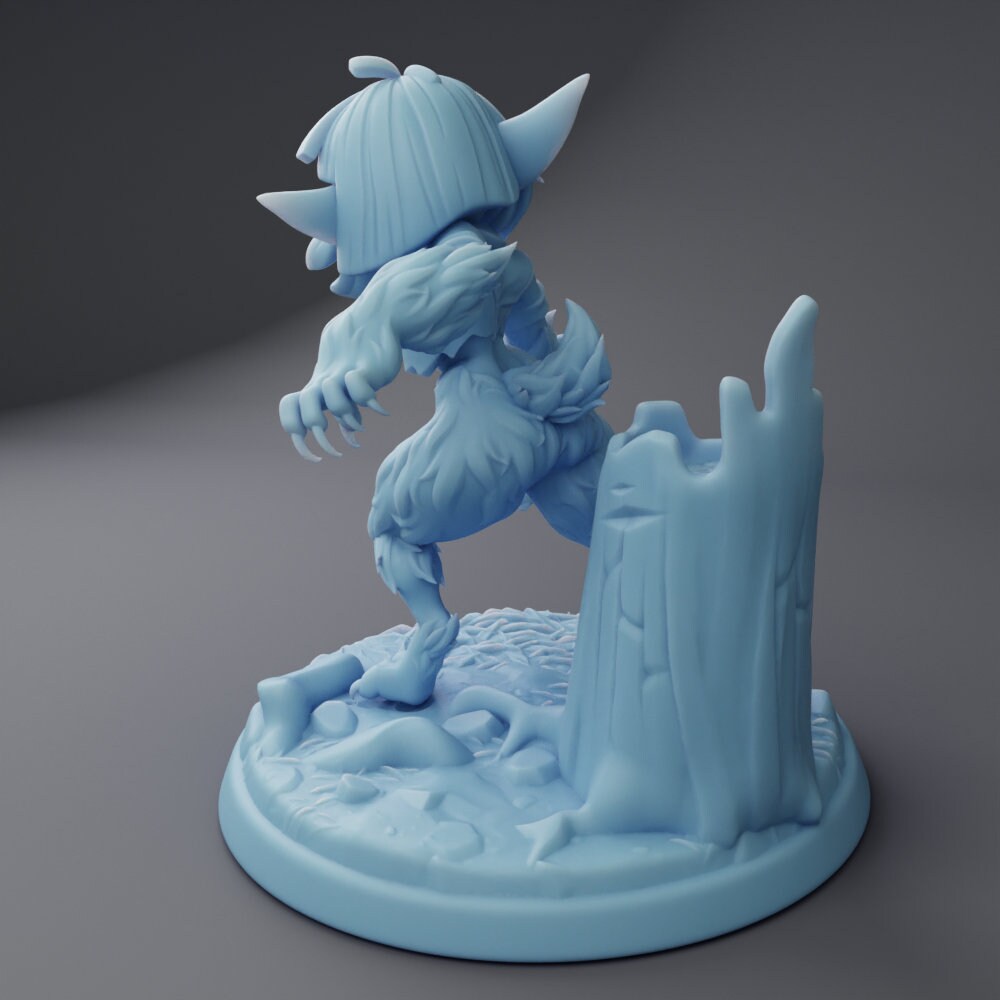 Mirabel | Goblin Werewolf | Medium | Twin Goddess Miniatures | Reforged | Dungeons and Dragons | Player Character | Shapechanger | Werebeast