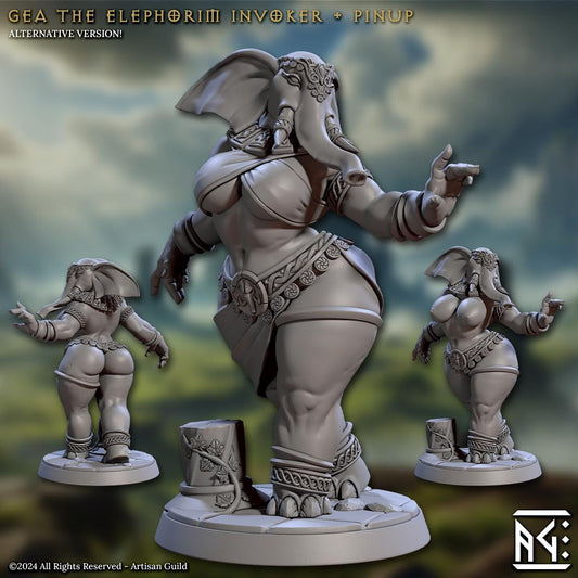 Gea the Elphorim Invoker | 32mm | M | Pinup | Elephorim Ivory Sentinels | Artisan Guild | Dungeons and Dragons | TTRPG