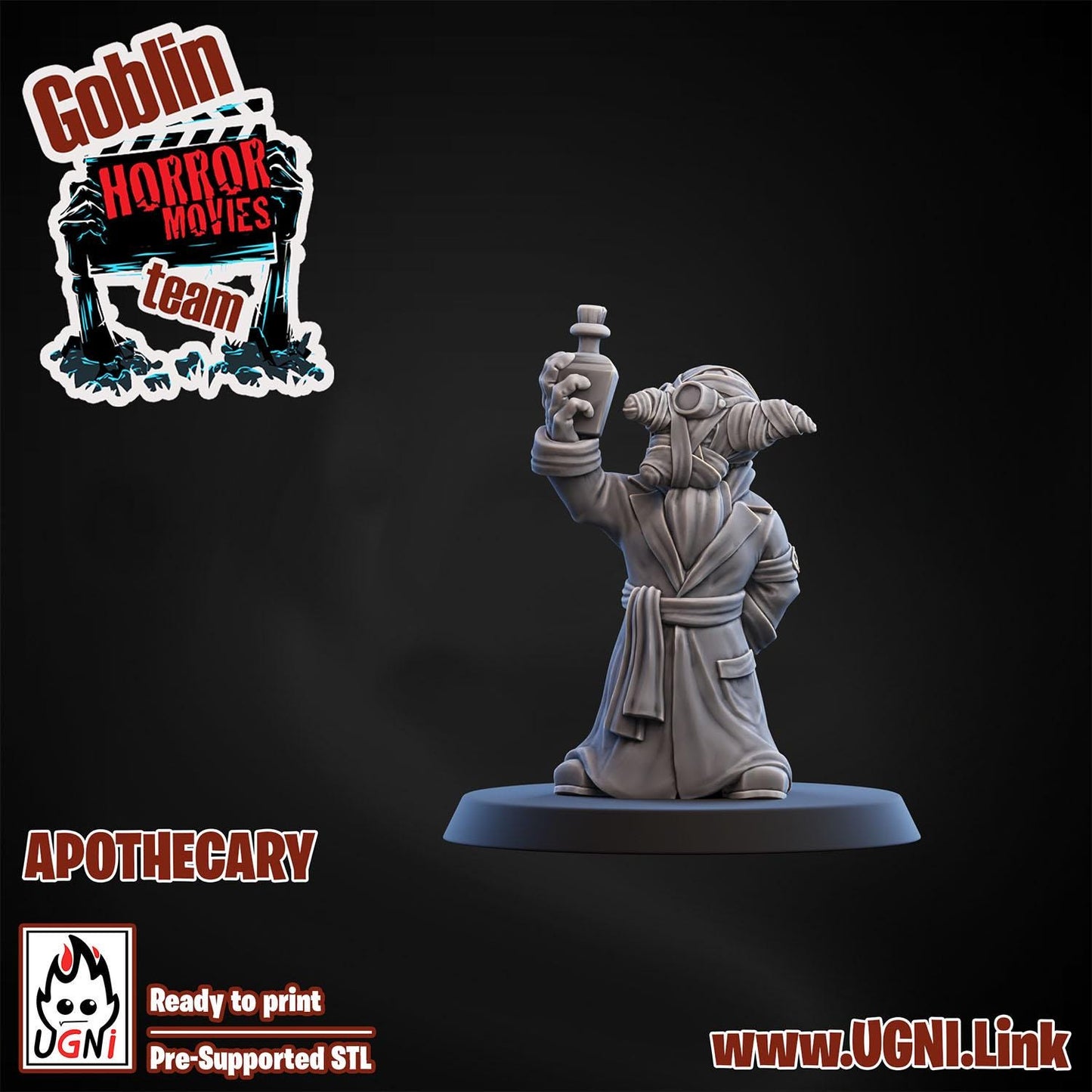 Goblin Horror Staff | 3 Models | Support Staff | Goblin Horror Movie Team | Fantasy Football | Ugni