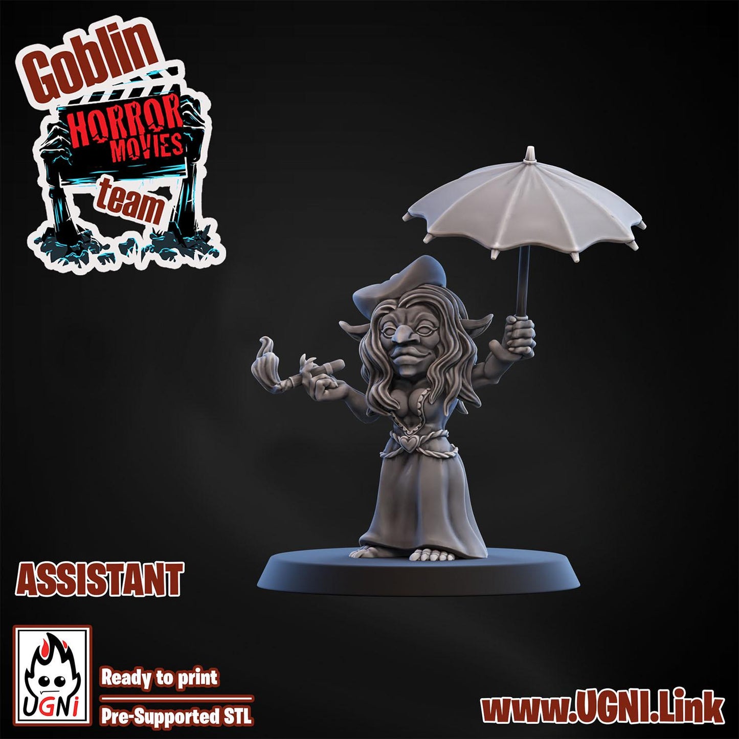 Goblin Horror Staff | 3 Models | Support Staff | Goblin Horror Movie Team | Fantasy Football | Ugni