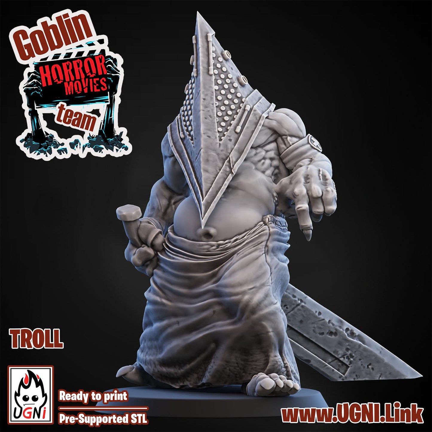 Goblin Horror Trolls | 3 Models | Big Guys | Goblin Horror Movie Team | Fantasy Football | Ugni