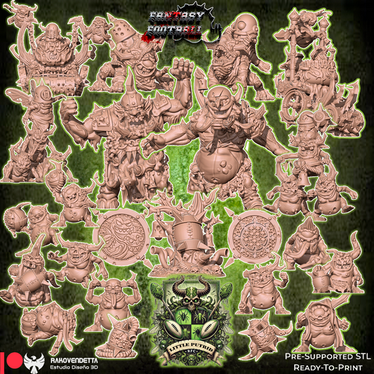 Little Putrids | RuntTeam | Fantasy Football | Txarli Factory | 3D Printed Miniature | 8K Quality Resin | Bases Included
