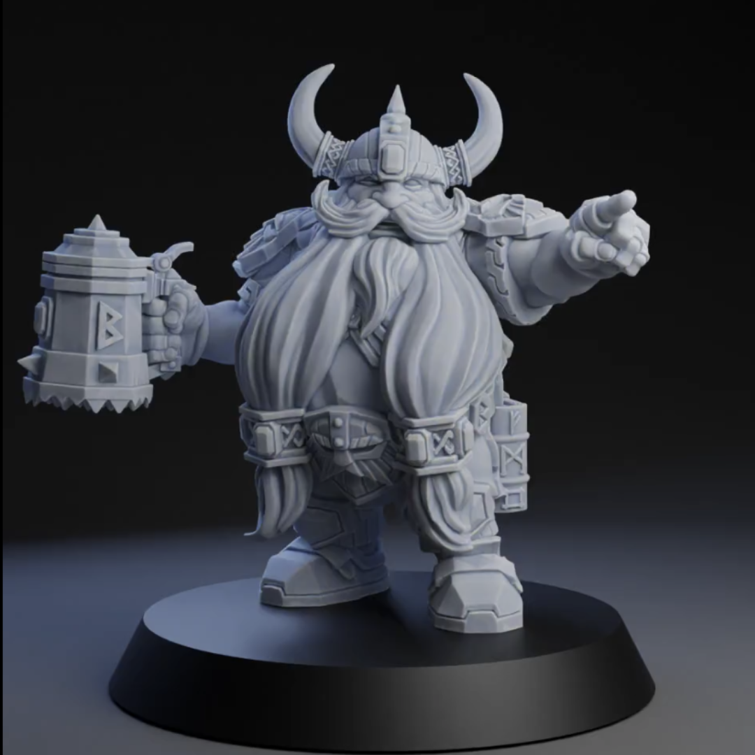 Dwarf Team | Fantasy Football | Bases Included | Brutefun Miniatures