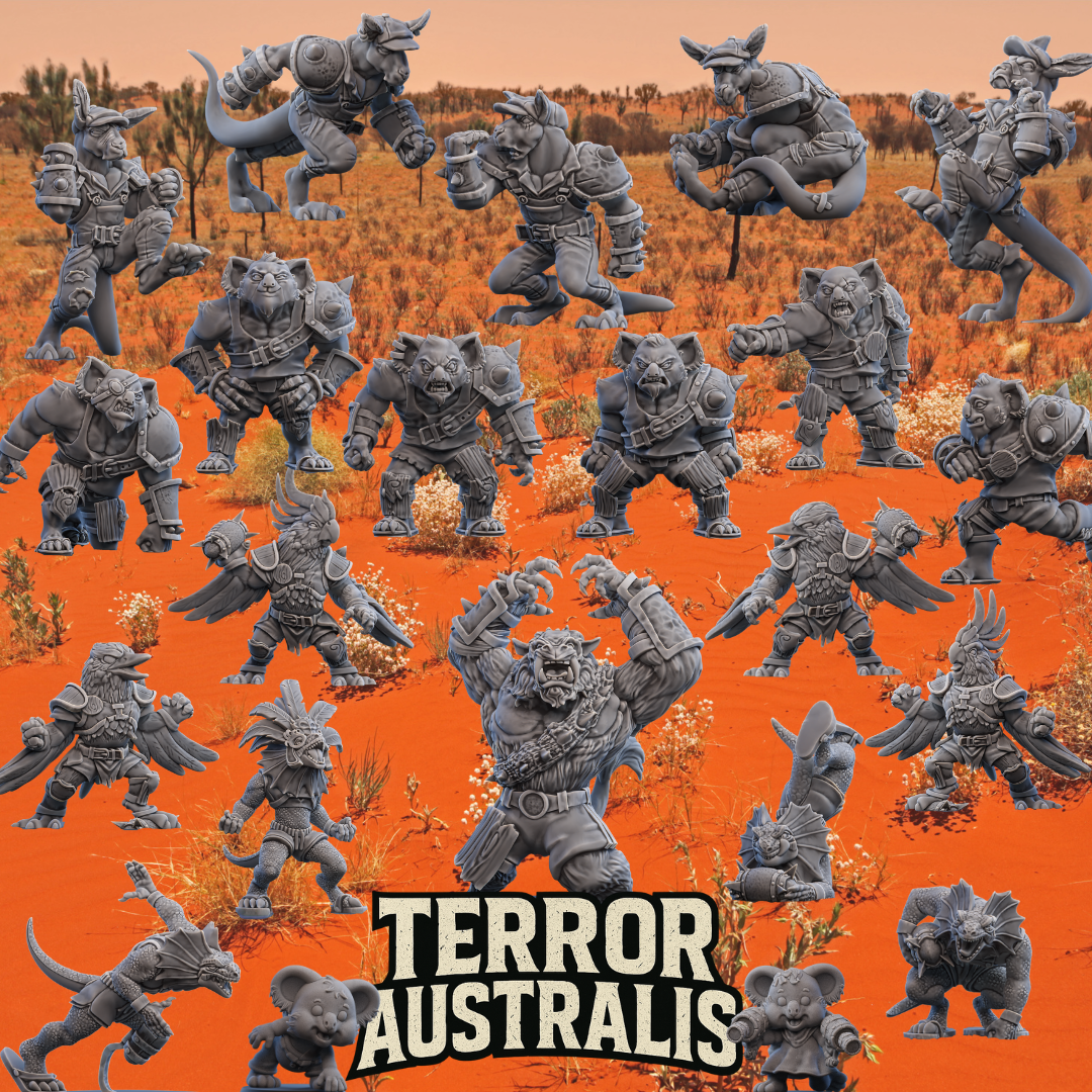 Terror Australis - Australian Team Preorder | 22-26 Models | Fantasy Football | 12K Resin Print Quality