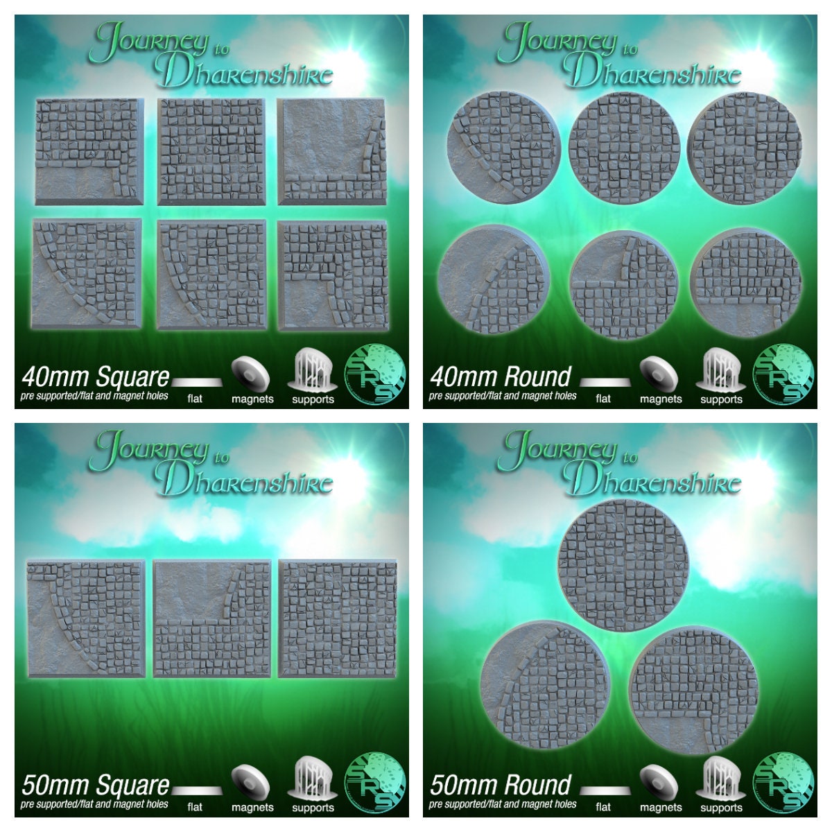 Cobblestone | Resin Bases | Square and Round | Sync Ratio Systems