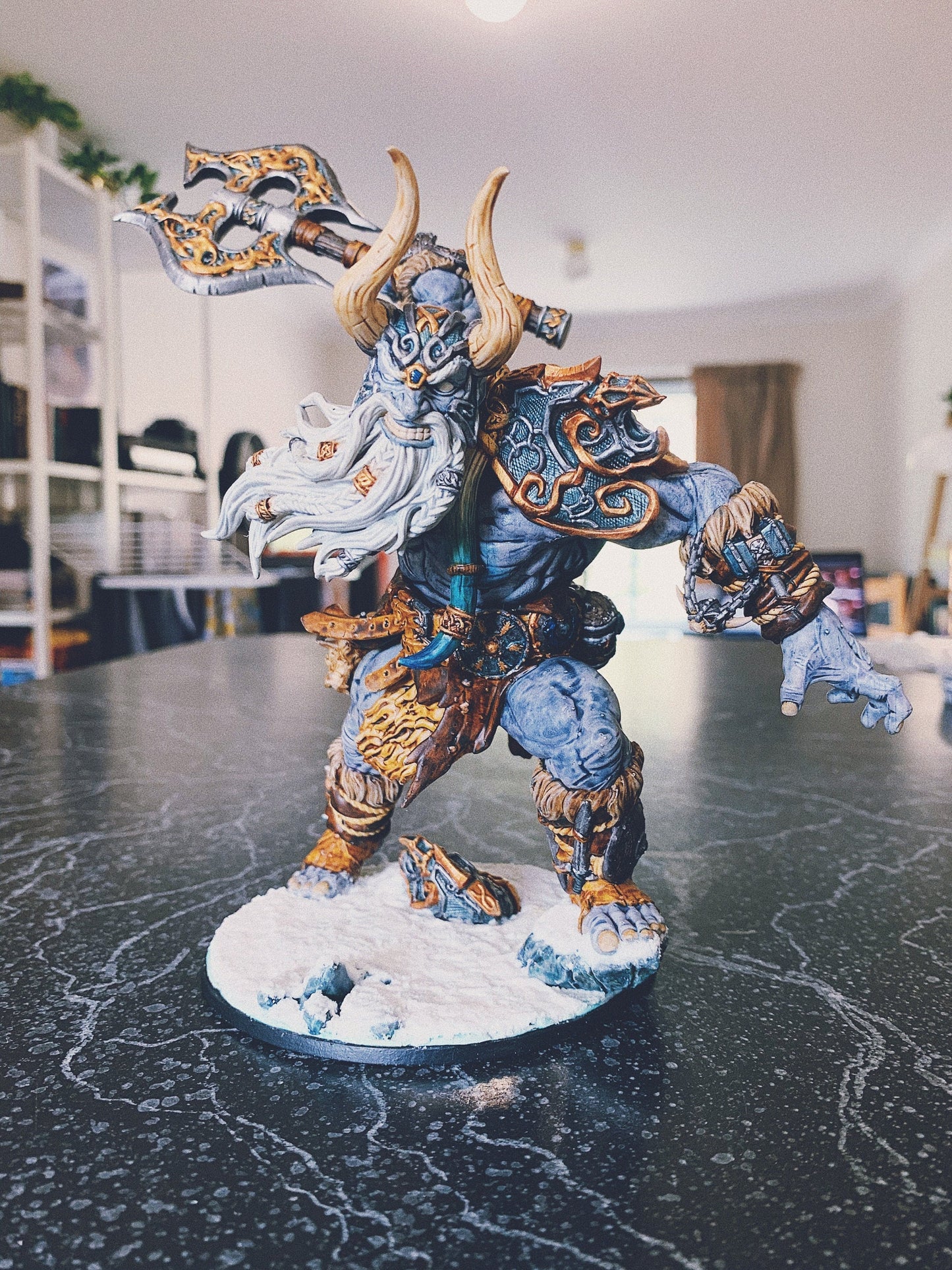 Hulgfnir Frost Jotun Champion | 32mm Scale | 20cm Tall | Artisan Guild