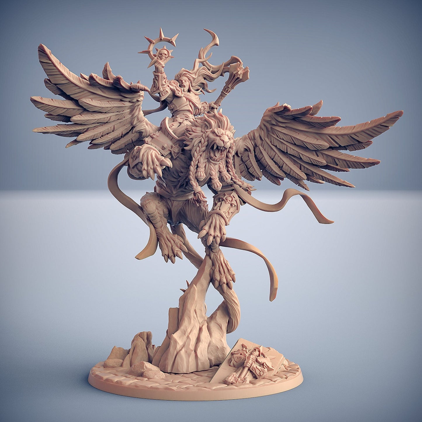 Proudmane the Winged Lion | Requiem Brotherhood | 75mm Base | 32mm | Artisan Guild | Requiem Brotherhood