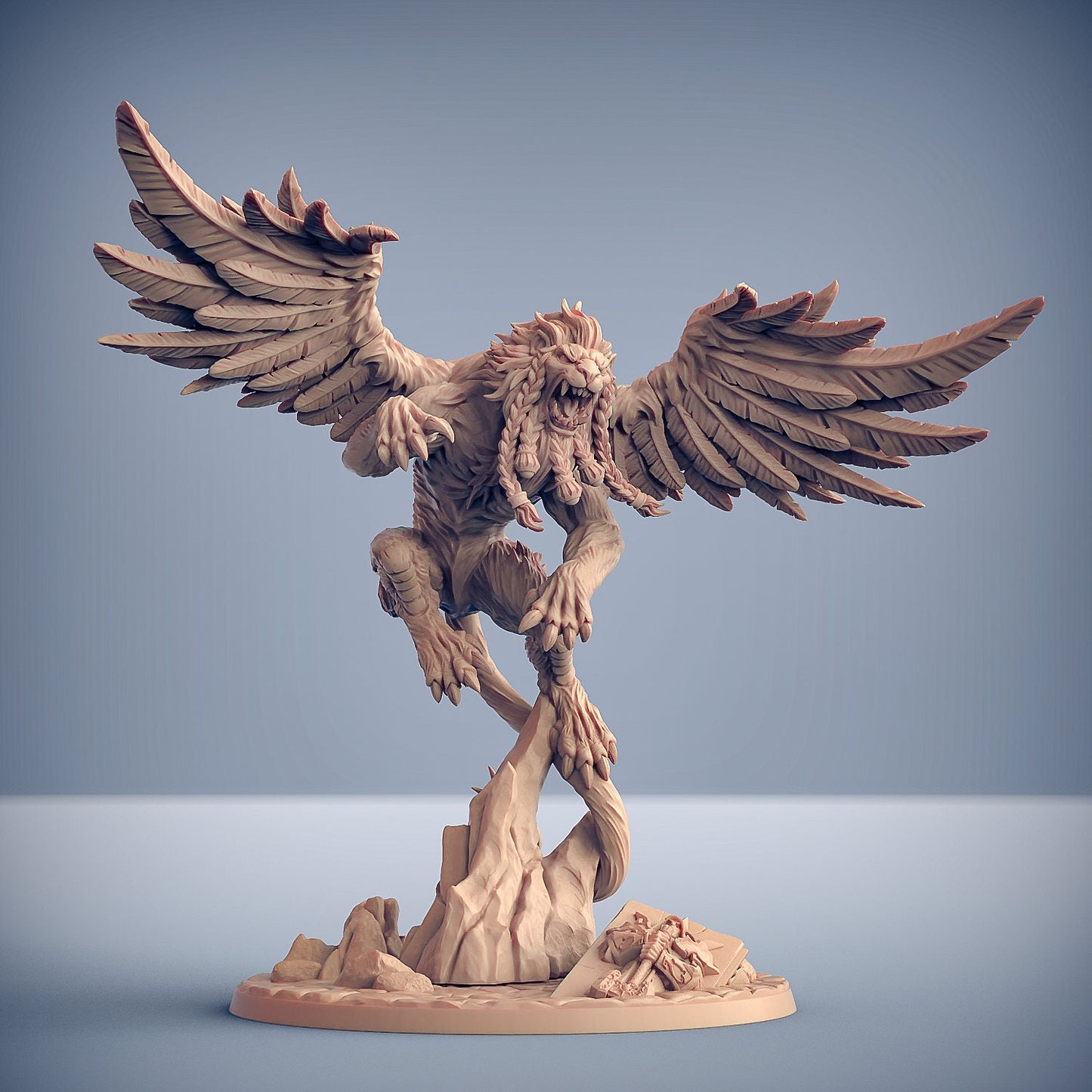 Proudmane the Winged Lion | Requiem Brotherhood | 75mm Base | 32mm | Artisan Guild | Requiem Brotherhood