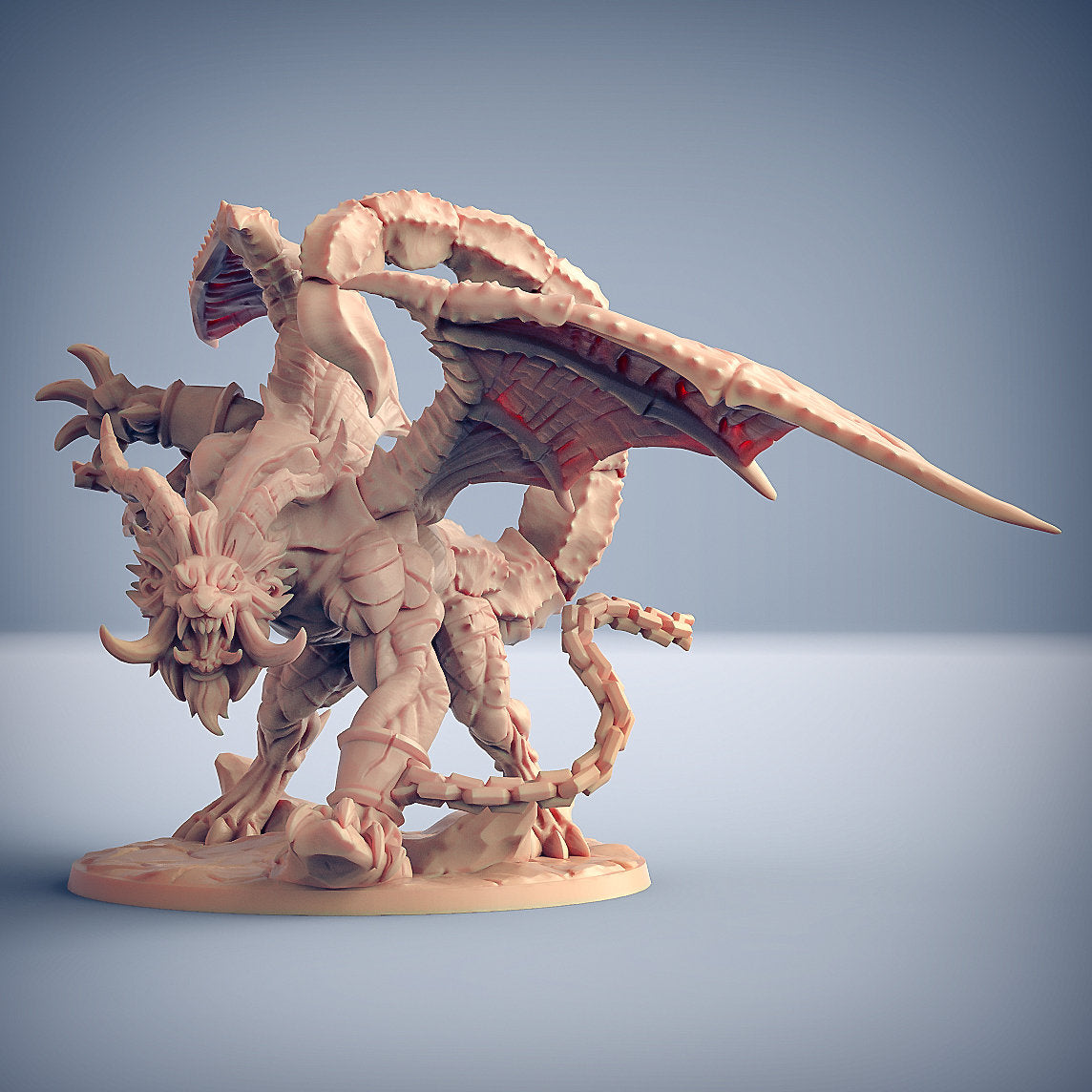 Ashen Manticore | 100mm Base | 120mm Tall | Epic Boss | D&D | Artisan Guild