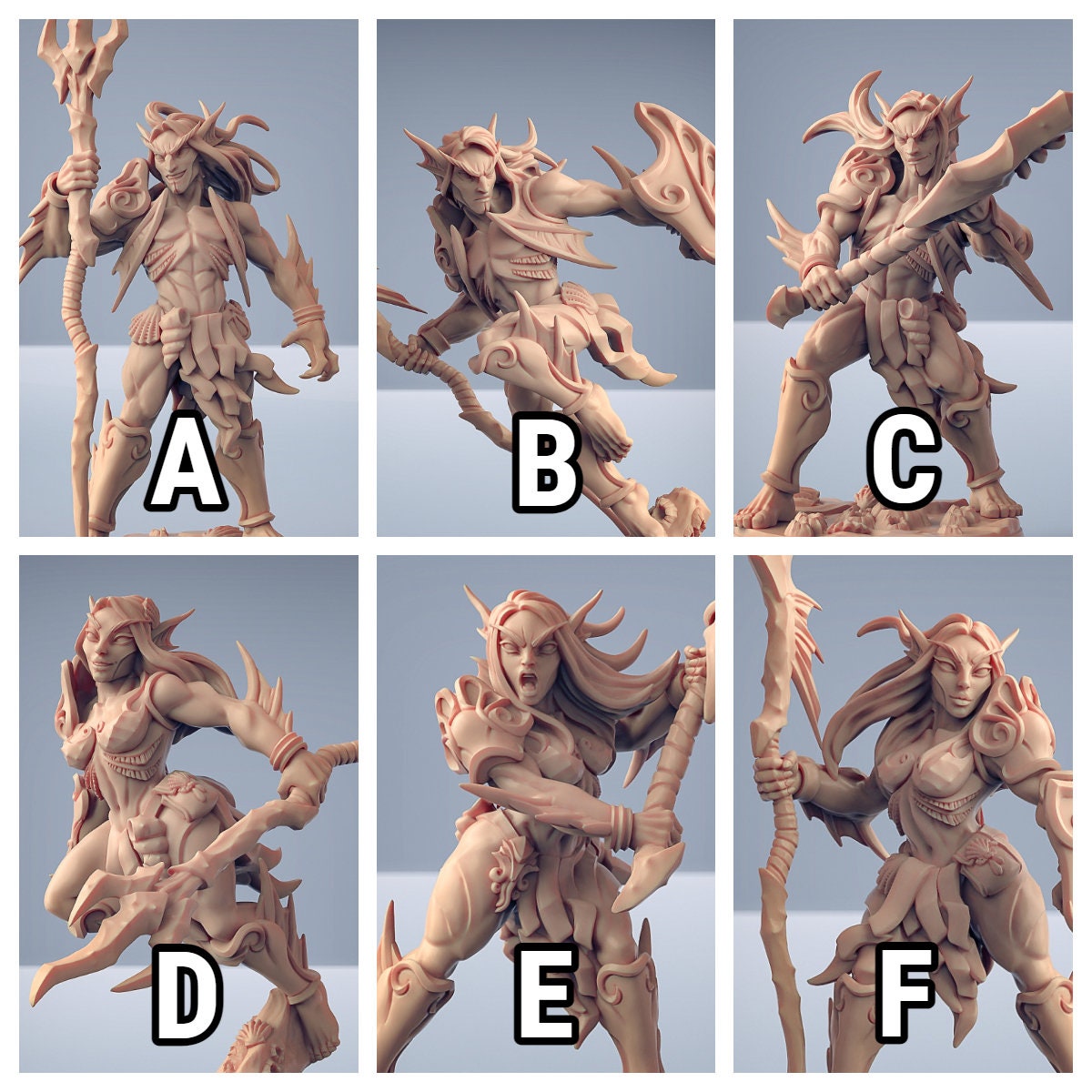 Triton Raiders | Medium | Bald or Hair | 32mm | Sunken Kingdom | Artisan Guild