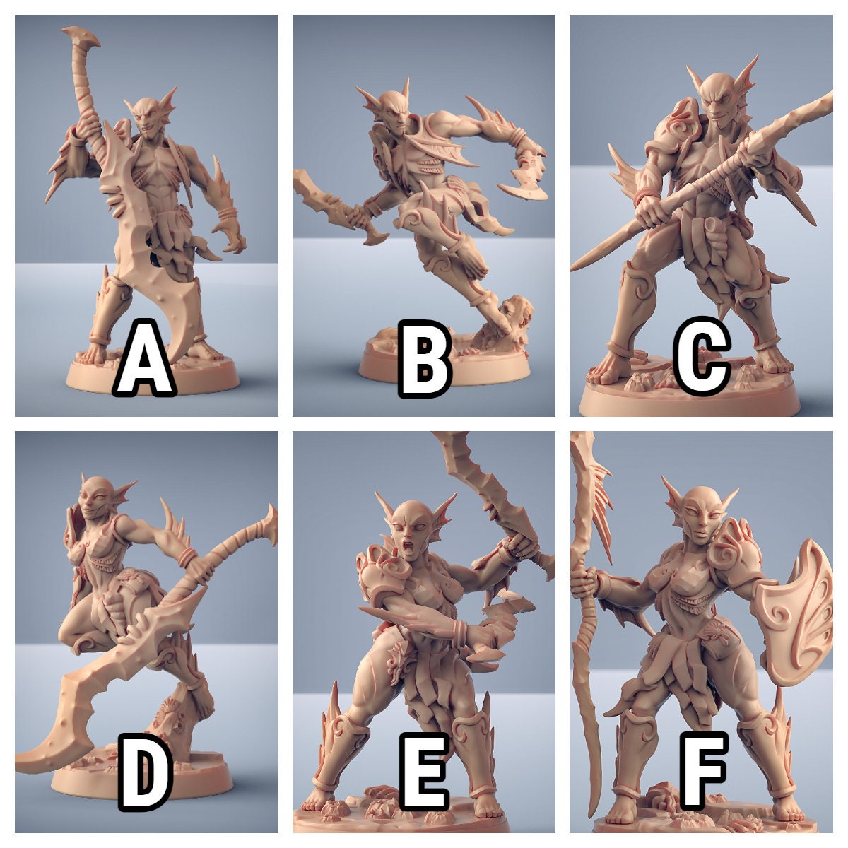 Triton Raiders | Medium | Bald or Hair | 32mm | Sunken Kingdom | Artisan Guild