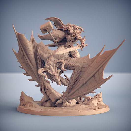 Dragonpeak Wyvern | 32mm Scale | 100mm Base | Dragonpeak Barbarians Artisan Guild