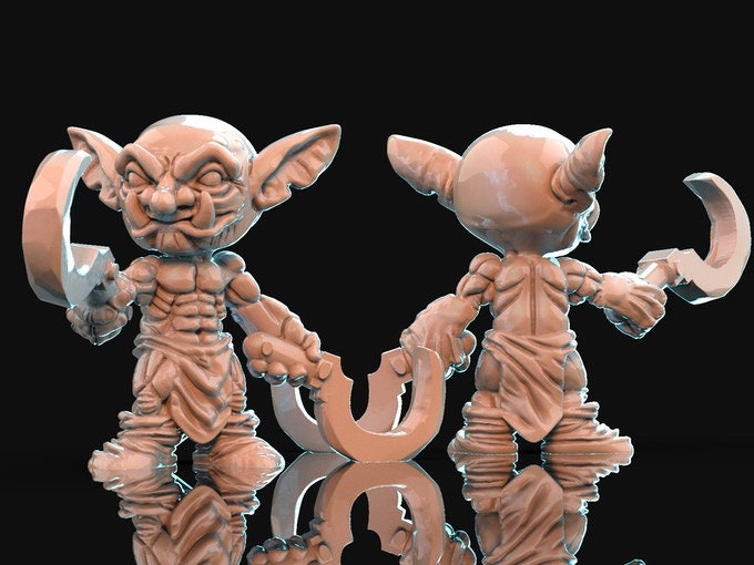 Goblin | 4 Variants | 32mm Scale | D&D | Brayan Nafarrate | Bestiary Vol. 1