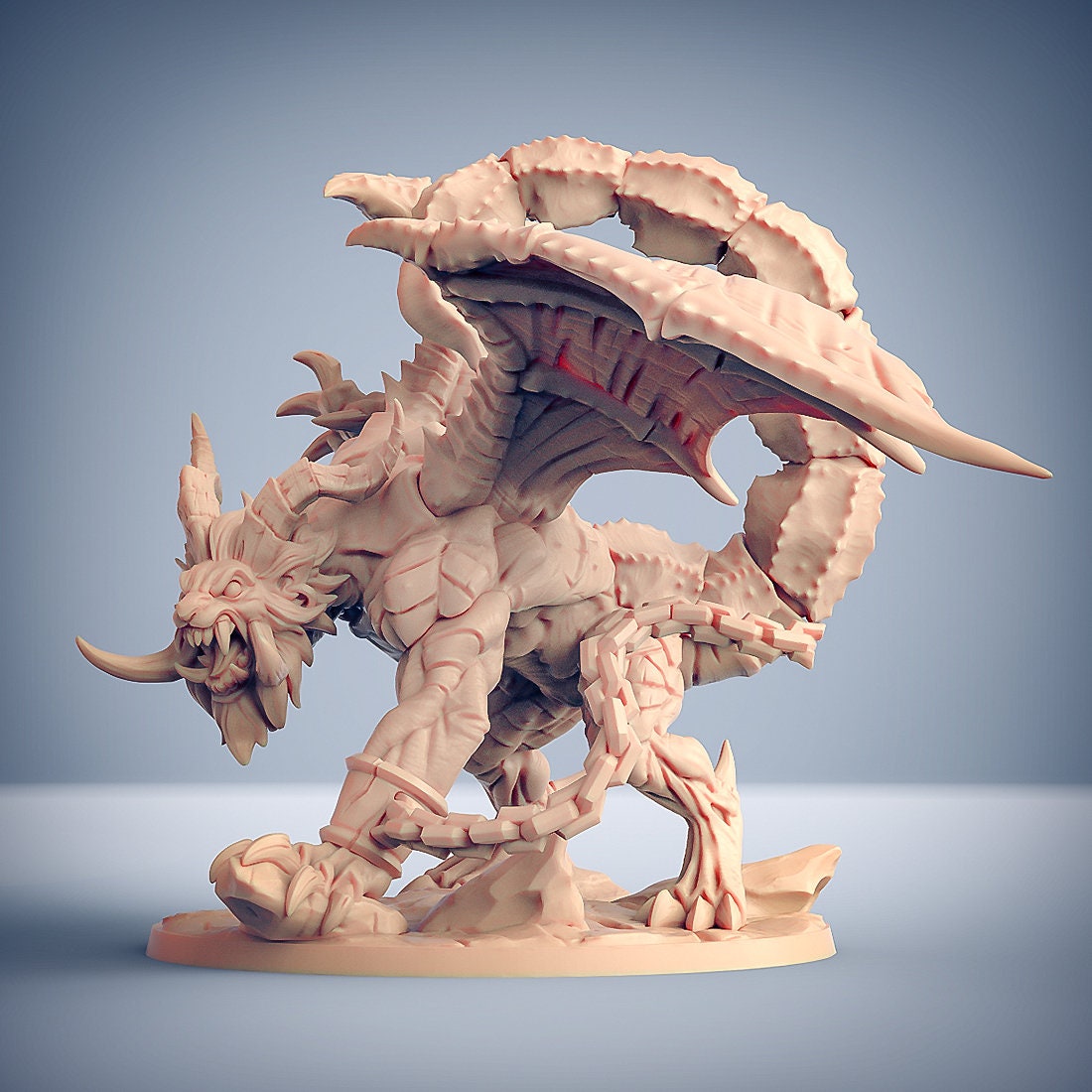 Ashen Manticore | 100mm Base | 120mm Tall | Epic Boss | D&D | Artisan Guild