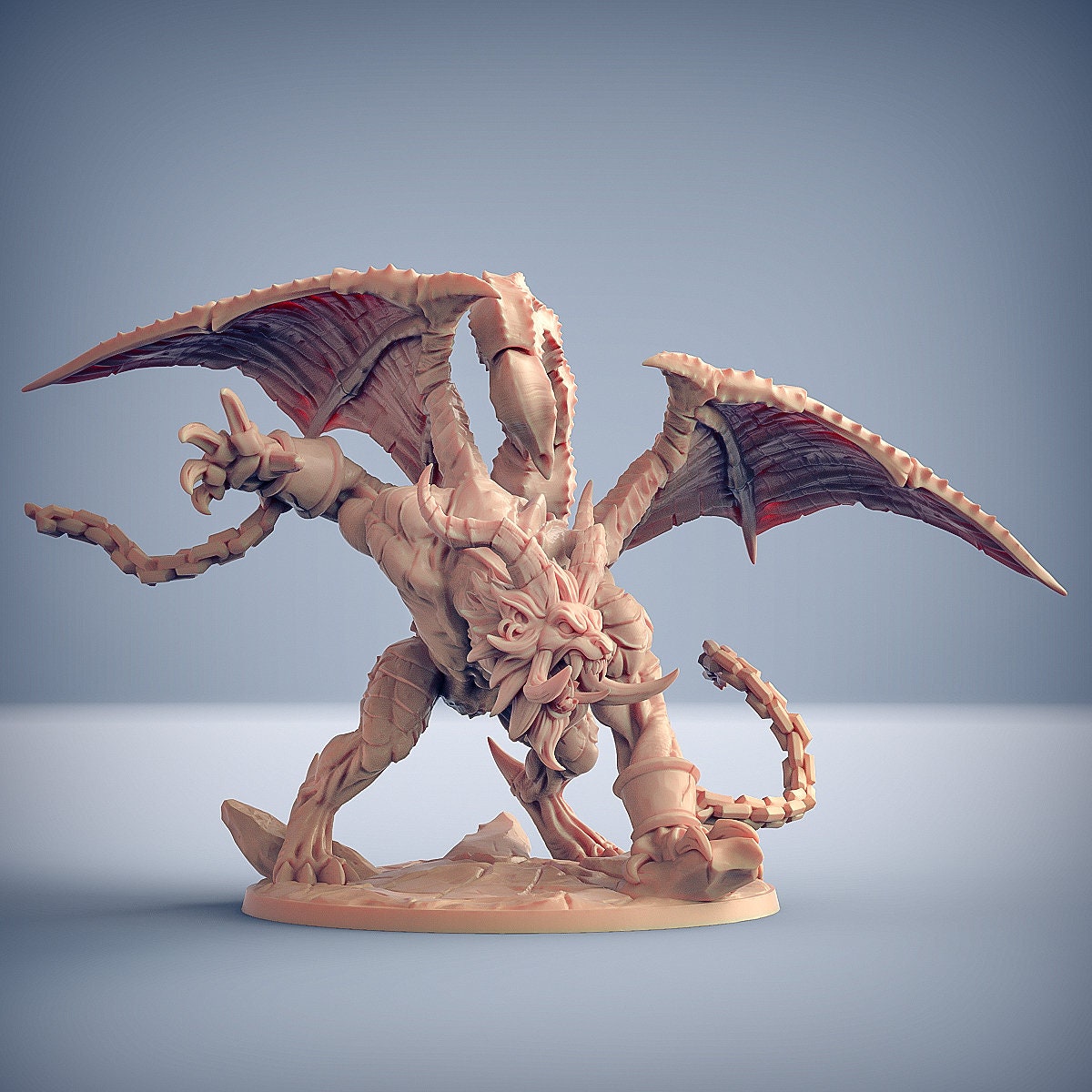 Ashen Manticore | 100mm Base | 120mm Tall | Epic Boss | D&D | Artisan Guild