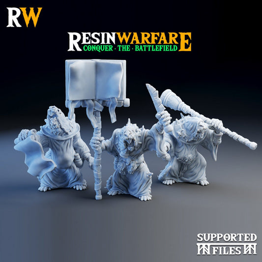 Cultist Command Group | 3 Models | Unholy Brotherhood | Ravenous Hordes | Resin Warfare