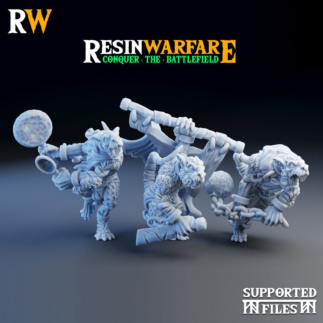 Slaves Command Group | 3 Models | Unchained Ones | Ravenous Hordes | Resin Warfare