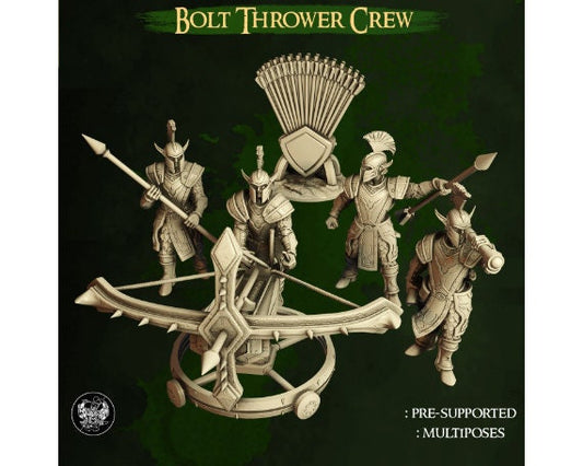 Bolt Thrower Crew | Dwarves Vs. Elves | 32mm | Dungeons and Dragons | The Master Forge