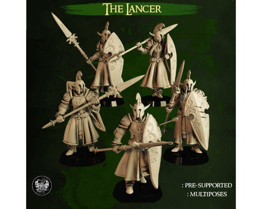 Elven Lancers | Dwarves Vs. Elves | Medium | 32mm | Dungeons and Dragons | The Master Forge