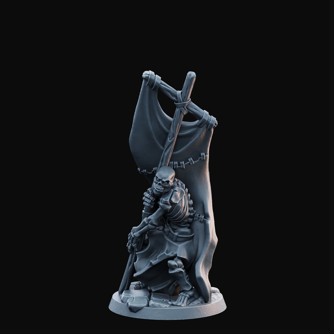 Skeleton Bannerman | Medium | Arbiter Miniatures | Legions of the Undead 2