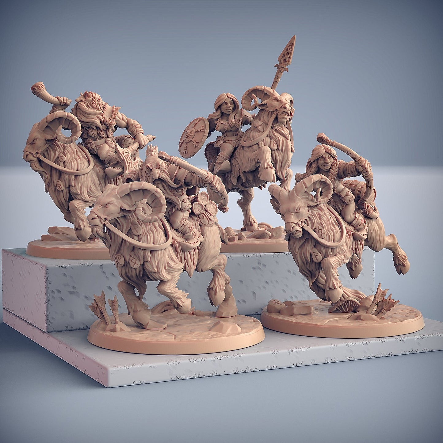 Dwarven Ram Riders | Large | 32mm | Dwarven Mountaineers | Artisan Guild