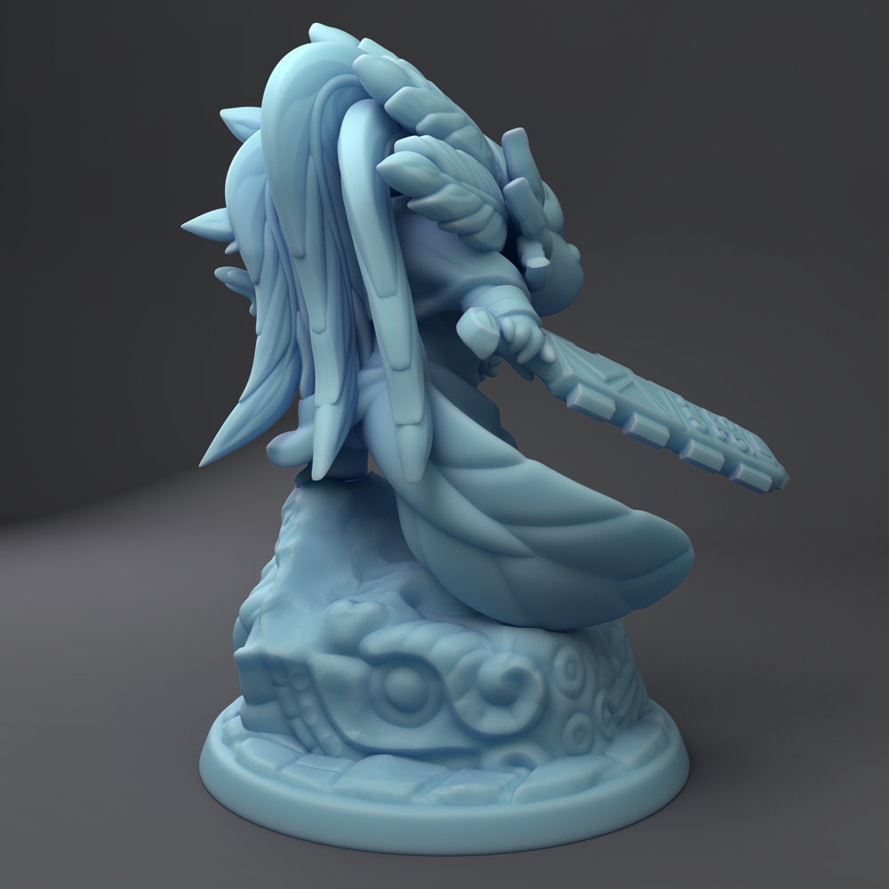 Axolotl Warrior | Lizardfolk | Medium | DND | Twin Goddess Miniatures