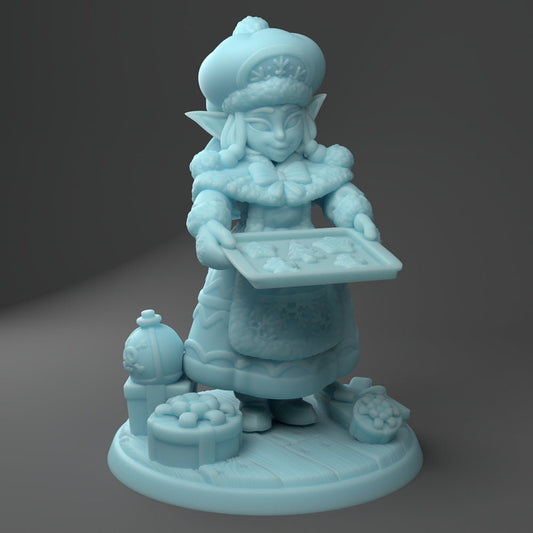 Mrs. Gobbs | Goblin Mrs. Claus | Medium | DND | Twin Goddess Miniatures